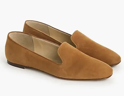 J.Crew Darby Suede Smoking Loafers Roasted Cider/Camel Size 9 • $39