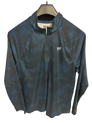 Everlast Sport 1/4 Zip Active Blue Sweatshirt Men Size 2XL Camouflage • $14.99