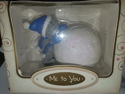 Me To You Bear Hand Painted Money Box Piggy Bank Winter Snowball Christmas- New • £12