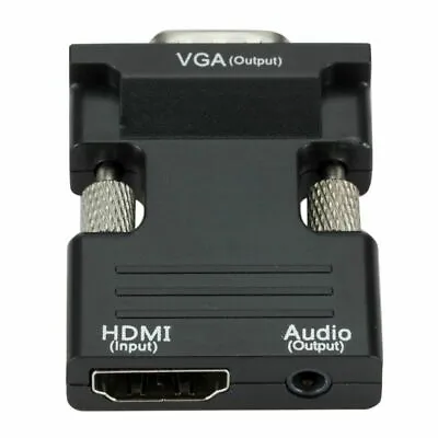 £3.97 • Buy 1080P HDMI Female To VGA Male With Audio Output Cable Converter Adapter Lead UK