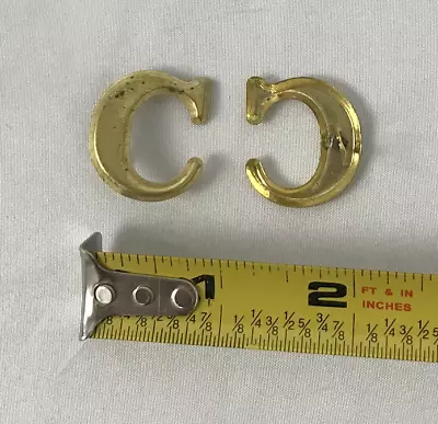 Civil War Hat Brass For Forage Caps Kepis Hardee - 1 Inch Company Letter  C  • $3.50