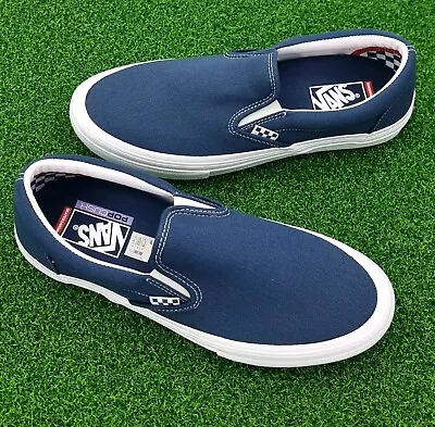 RARE-Size 10 US-Men's VANS 'SKATE DENIM' SLIP-ON Skate Shoes Sneakers- STYLISH! • $99