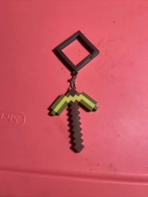 Minecraft Keyring Keychain Gold Pickaxe Blind Bag Backpack Buddies Hanger Clip • $12