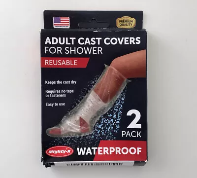 £10.50 • Buy Waterproof Leg Cast Cover Shower Reuseable X 2 Mighty X