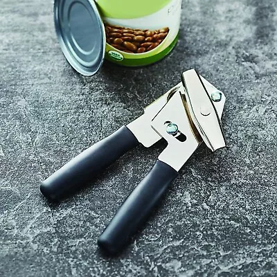 Swing-A-Way Can Opener Compact Manual Steel With Black Cushion Grips Kitchen NEW • $15.98