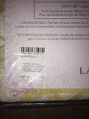 LAURA ASHLEY PRIESTLEY   STEEL   (GREY) CURTAINS 88 Wx90 L/223cmx229cm SP£240 • £200