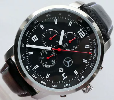 Mercedes Benz Motorsport Racing AMG Pilot Car Accessory Sport Watch Chronograph • $263.20