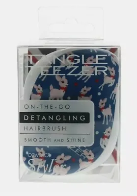 Tangle Teezer On-The-Go Compact Styler Prancing Deer Detangling Hairbush New • £12