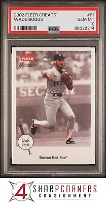 2002 Fleer Greats #91 Wade Boggs Hof Pop 4 Psa 10 B3922200-214 • $29.99