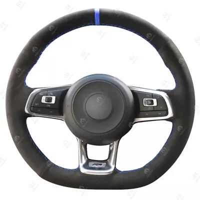 Custom Suede Steering Wheel Cover For VW Golf 7 GTI Golf R MK7 Polo GTI Scirocco • $48.29