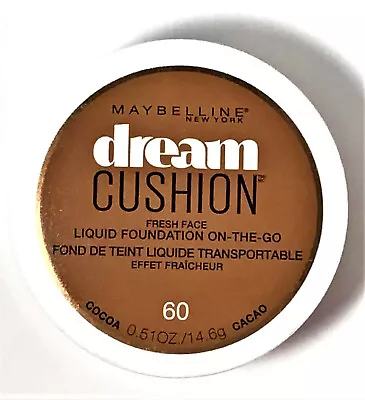 LOT OF (2) Maybelline Dream Cushion Liquid Foundation #60 Cocoa FREE SHIPPING!!! • $7.99