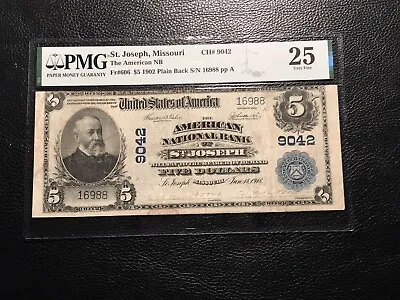 National Currency St. Joseph Missouri PMG25 Vf Note On The Market Often. • $450