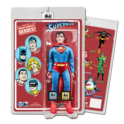 DC Comics Superman 8  Action Figure On Retro Style Retro Card (New Head Sculpt) • $26.98