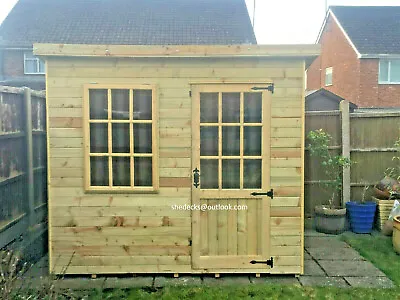 Pent Garden Shed Cabin Summer House Workshop -playhouse Office Georgian Gym Bar • £1160