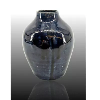 Qing Dynasty Deep Blue Glazed Ceramic Vase | Antique • $129.99