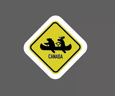 Canada Sticker Moose Bear Canoe Waterproof - Buy Any 4 For $1.75 Each Storewide! • $2.95