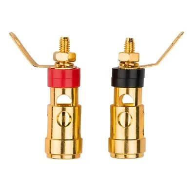 £5.49 • Buy 2Pairs PressType Terminal Binding 4mm Post For Speaker Banana Connector Plug Pin