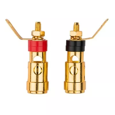 £5.49 • Buy 2Pairs PressType Terminal Binding 4mm Post For Speaker Banana Connector Plug Pin