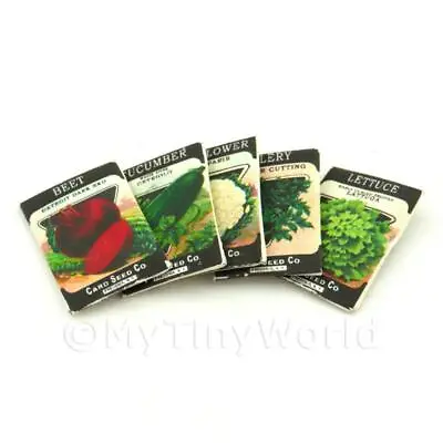 Set Of 5 Dolls House Miniature Seed Packets (SPMS07) • £6