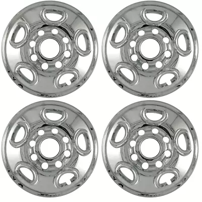 $84.95 • Buy New SAVANA EXPRESS VAN 16  Steel Wheel Liners Skins Covers CHROME Hubcaps SET