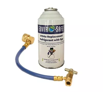 Advanced R134a Replacement Refrigerant W/Dye + Brass Charging Hose (Single Can) • $22.90