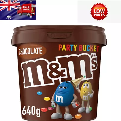 M&M's Milk Chocolate Party Size Bucket (640g) FAST AND FREE SHIPPING NEW AU. • $14.72
