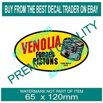 Vintage Venolia Forged Pistons Decal Sticker Vintage Hot Rod Rod Decals Stickers • $3.59