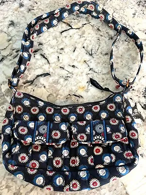 Vera Bradley Night Owl Shoulder Bag Purse Floral Button Front Pockets • $19.88