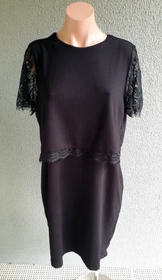 $19 • Buy 💜 ASOS Cocktail Lace Trim Little Black Dress Size 14 Buy7=FreePost L987