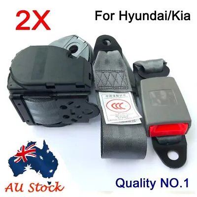 For Hyundai/Kia Grey Universal 3-Points Retractable Car SUV Seatbelt Sash Belt • $72