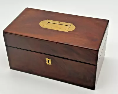 Antique Mahogany Trinket Box Collectors Compartments Campaign 1800s Fine • $275