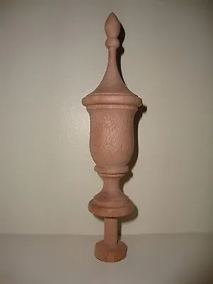 Wood Finial Unfinished For Clock Bed Or Furniture  Finial  #25 • $16.95