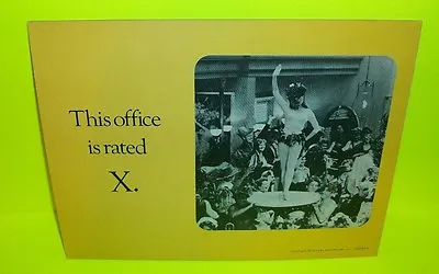 Vtg Store Display April House THIS OFFICE IS RATED X  Rare Strip Show Burlesque! • $45