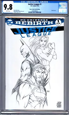 Justice League #1  Michael Turner Sketch Variant  DC Rebirth 1st Print   CGC 9.8 • $38.24