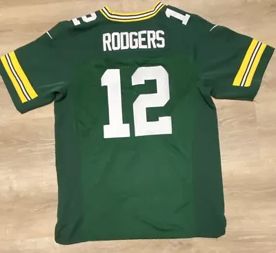 Nike Aaron Rodgers Authentic On Field Packers Green Home Jersey #12 Size 48 • $64.95