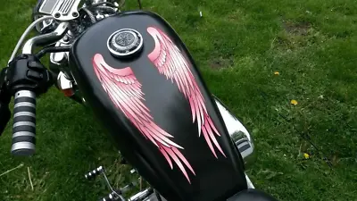 $22.95 • Buy Wing Decals Stickers Pink For Harley Davidson Honda & All Motorcycles Helmets