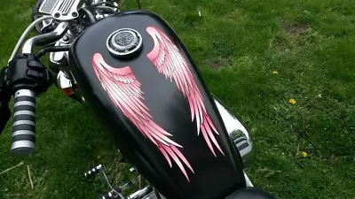 $22.95 • Buy Wing Decals Stickers Pink For Harley Davidson Honda & All Motorcycles Helmets