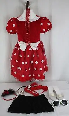Girls Disney Minnie Mouse Devil  W/Accessories Halloween Cosplay Costume Sz6/6X • $17.99