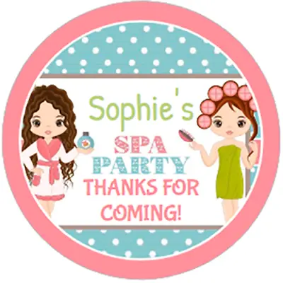 £3.95 • Buy 48 Personalised PAMPER SPA Party Bag Stickers Sweet Bag Seals 40mm Cone Labels
