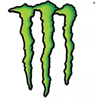 4x Monster Logo Decal For Car/van/laptop Vinyl Sticker Funny Green Motocross • $5.99