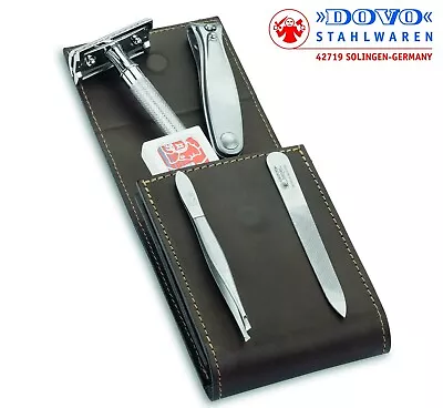 Dovo Safety Razor & Manicure Set With Merkur 23c Razor & Cowhide Case #574056 • $162.52