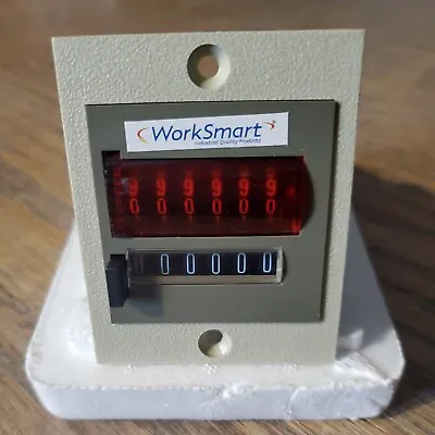 WorkSmart 6 Digit Mechanical Display Electromechanical Counter WS-PE-CTER-006 • $35