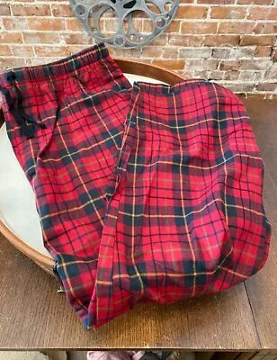 Pendleton Men's XXL Red Green Plaid Flannel Pajama Lounge Pants Christmas • $29.95