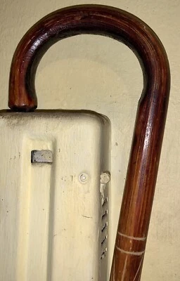 $21.95 • Buy VINTAGE WOODEN WALKING CANE. 37 1/2” Long.STICK.Retro.FREE SHIPPING.