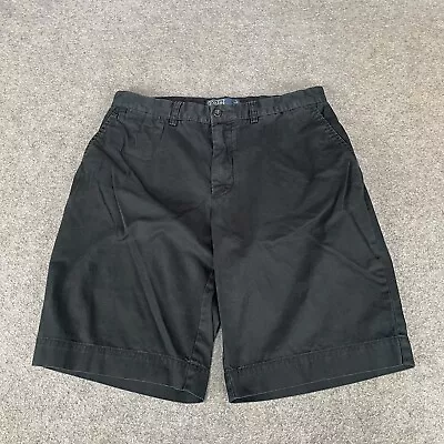 Vintage RALPH LAUREN Shorts Mens 33 Black Chino Pony Classic W33 L11 (20518) • £9.99