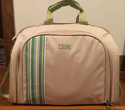 Vtg IBM Picnic Bag W/ 29 Piece Picnic Set UNUSED Tote Employee Giveaway RARE! • $34.99