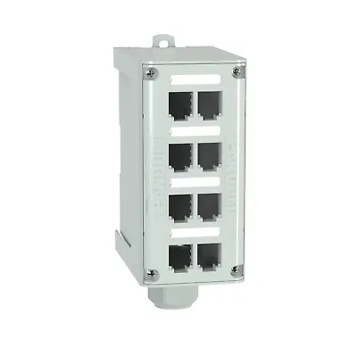 PANDUIT FDME8RG Mini-Com 8-port DIN Rail Fiber Patch Panel • $143.47