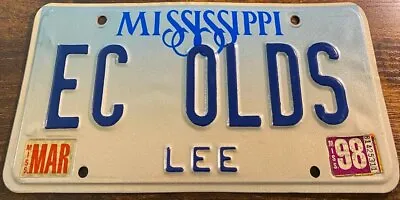 EC OLDS Vanity License Plate Mississippi Oldsmobile Vintage  • $49.99