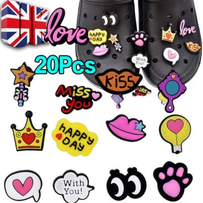 £2.99 • Buy 20pcs Womens Shoe Charms Cartoon Tool Shoes Buckle Decorations Fit Croc Wristb