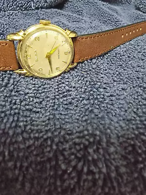 Vintage Bulova All Orig. Early Retro-Modern Fancy Lugs Auto/Manual Wind RUNNING! • $145